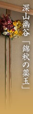 深山幽谷「錦秋の薬玉」　菊・もみじ・薄・銀杏